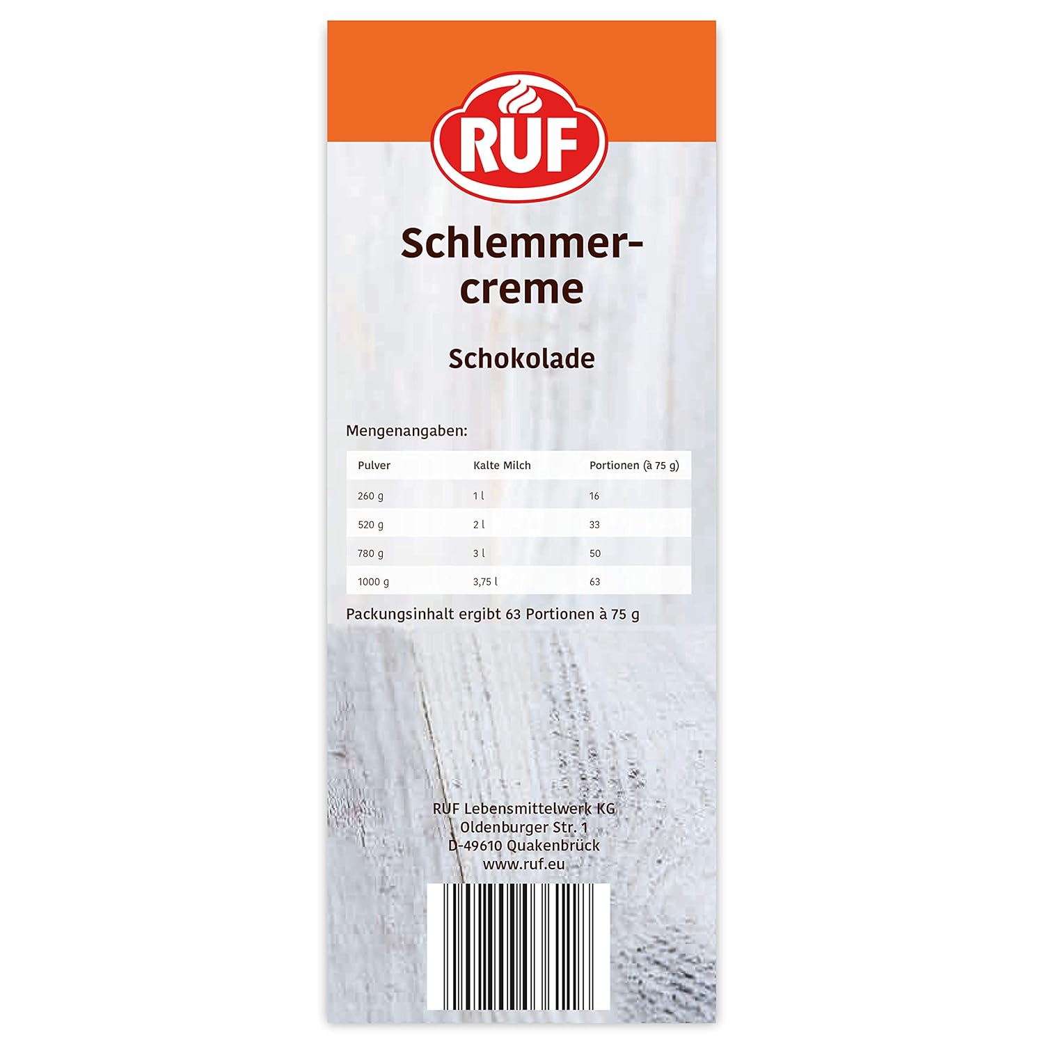 Thumbnail 5 de RUF Schlemmercreme Schokolade – Glutenfreies Dessertpulver für schnelles Schoko-Creme-Dessert (1 x 1000 g)