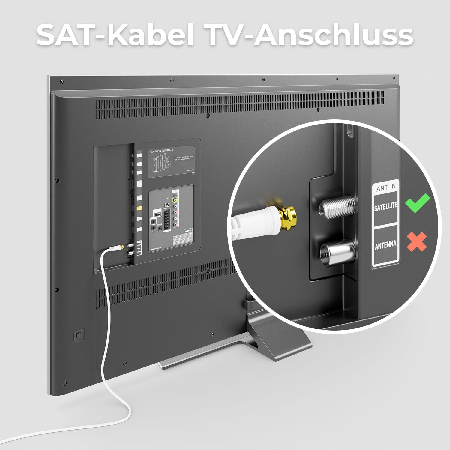 Thumbnail 4 de deleyCON 2m SAT TV Antennenkabel 75 Ohm