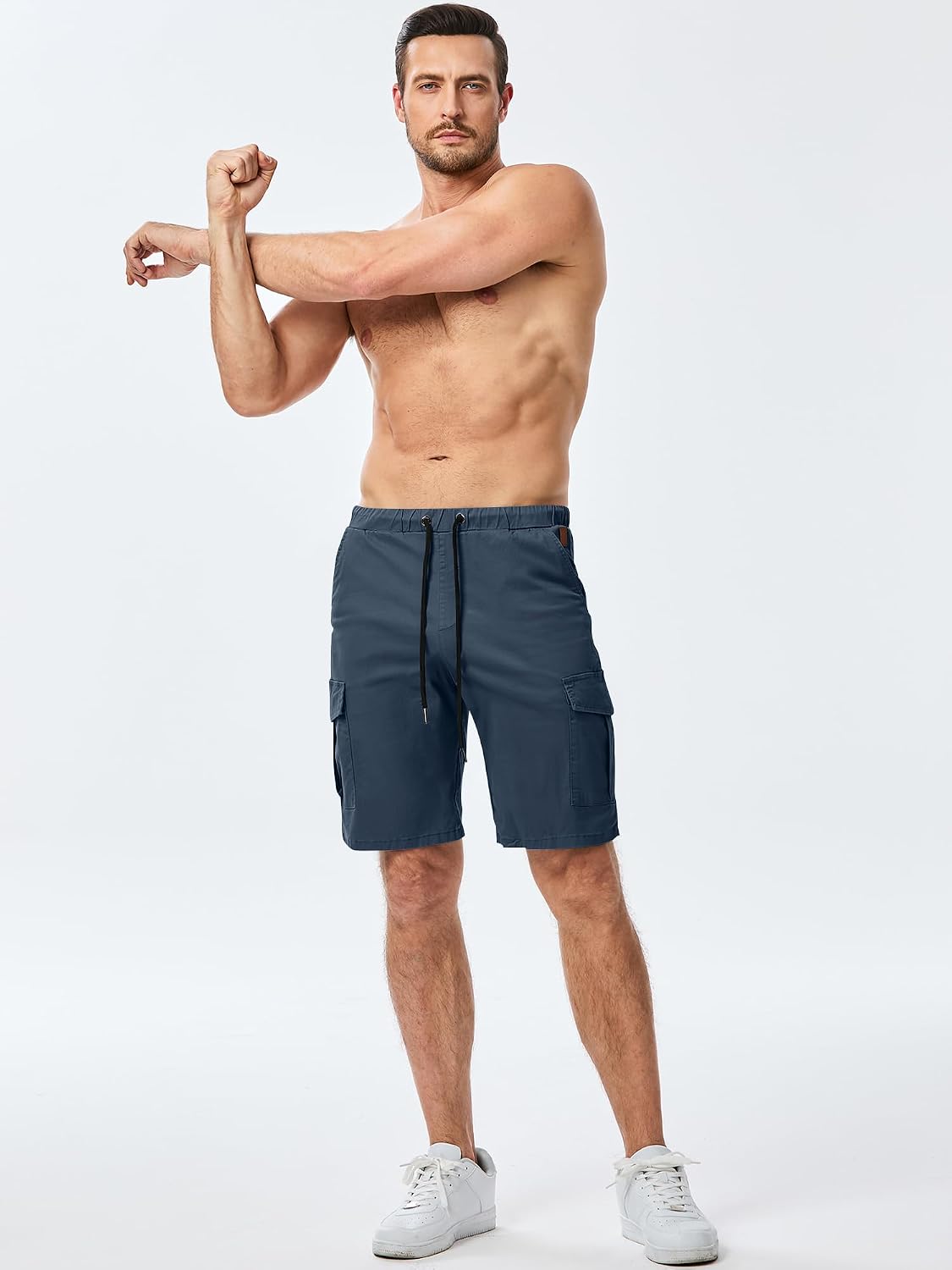 Detalle de Elegancity Men's Combat Cargo Work Shorts – Casual Summer Cotton Jogging Shorts, Regular Fit with Pockets (S-XXL)