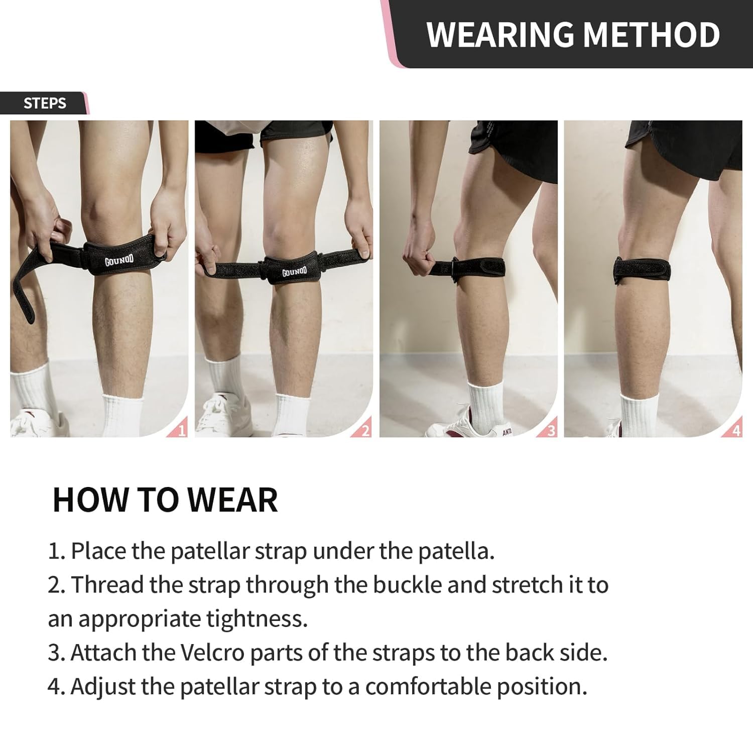 Thumbnail 4 de Patellar Tendon Support Strap 2 Pack