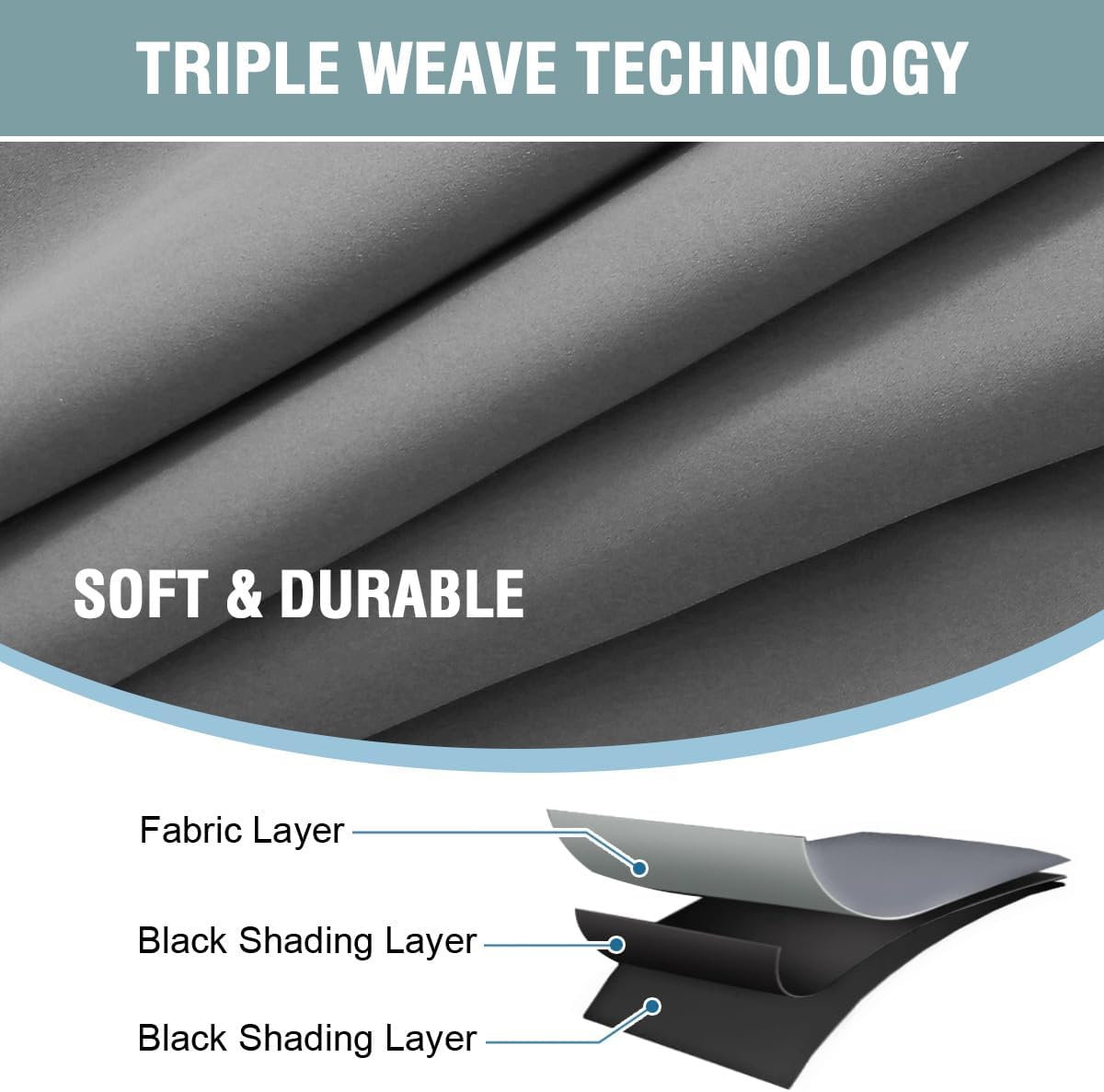 Thumbnail 2 de BellaHills 100% Blackout Curtains 90 x 72