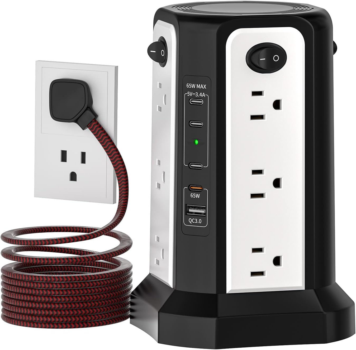 Thumbnail 6 de PASSUS Power Tower Surge Protector 12 Outlets