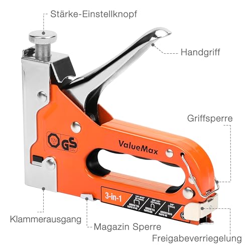 Thumbnail 7 de ValueMax 3-in-1 Handtacker Set mit 3000 Klammern – TÜV GS geprüft