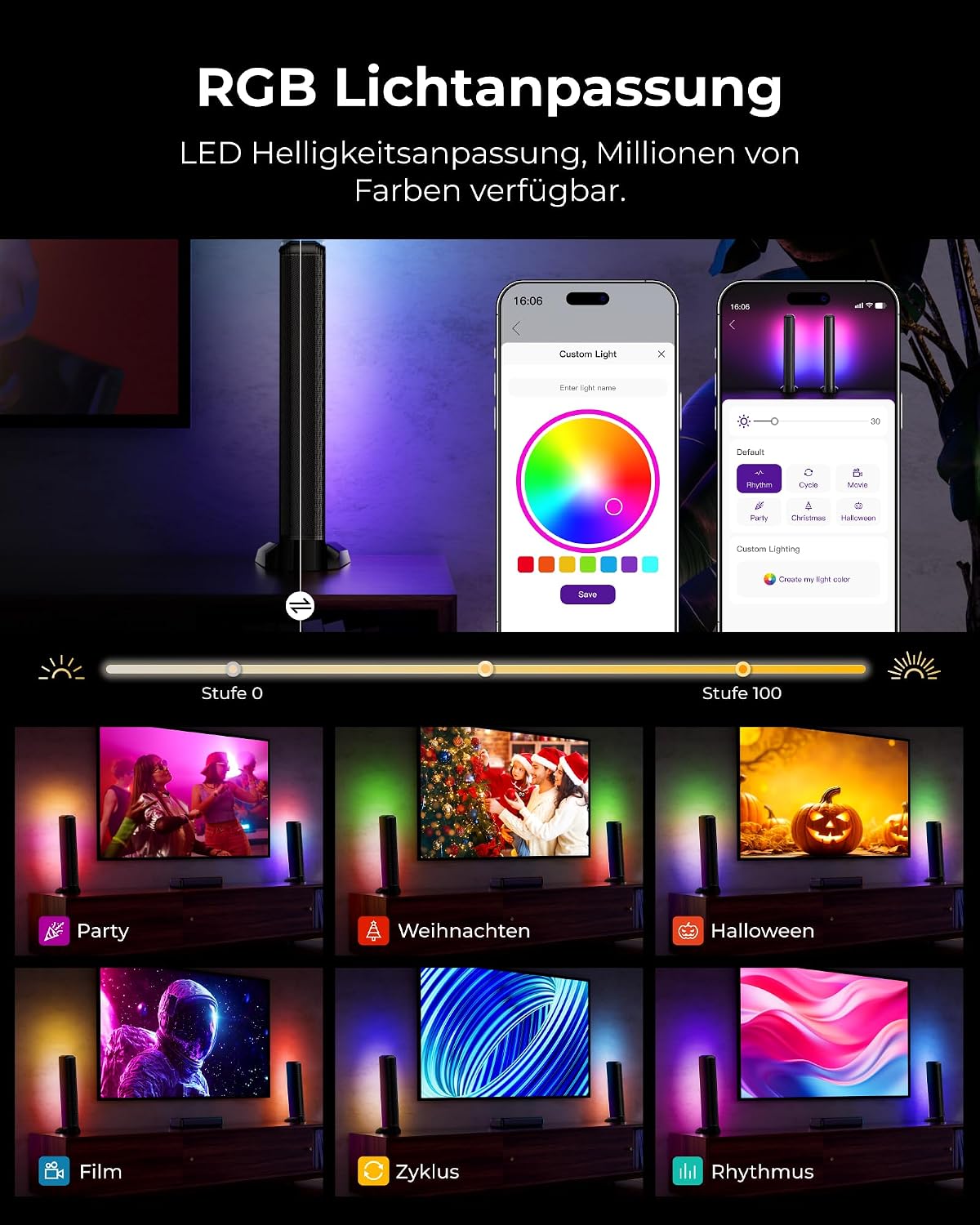 Thumbnail 4 de ULTIMEA Apollo S70 Ultra 7.1 Virtual Surround Soundbar mit 6,5-Zoll Subwoofer, App & HDMI/Opt/AUX/Bluetooth
