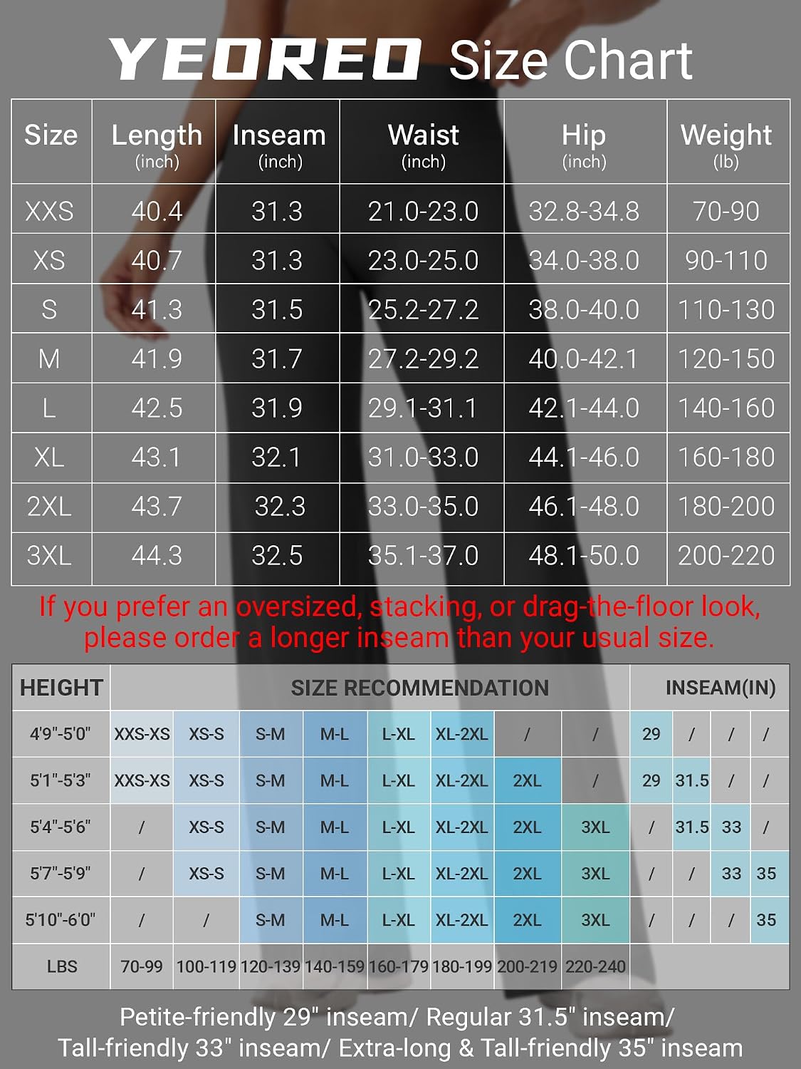 Thumbnail 4 de YEOREO Straight Training Leggings 31.5 in