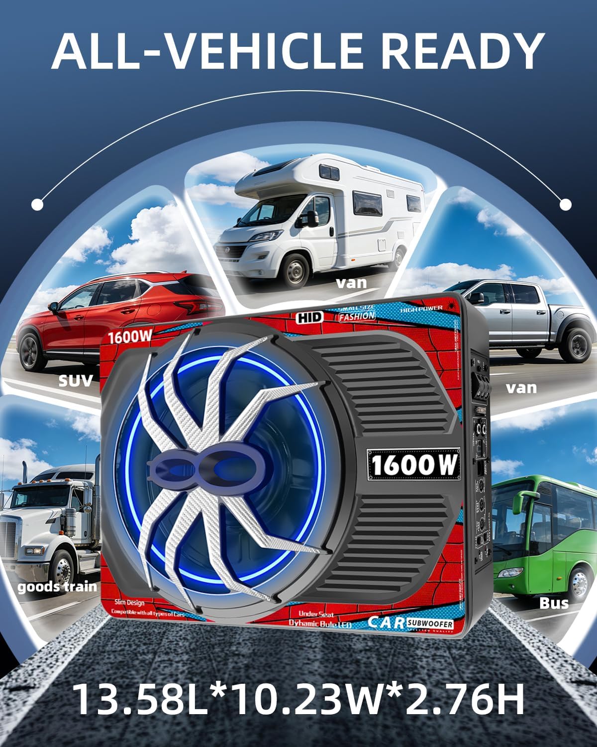 Thumbnail 6 de SUBPULSIX 1600W Slim Underseat Subwoofer and Amp Package