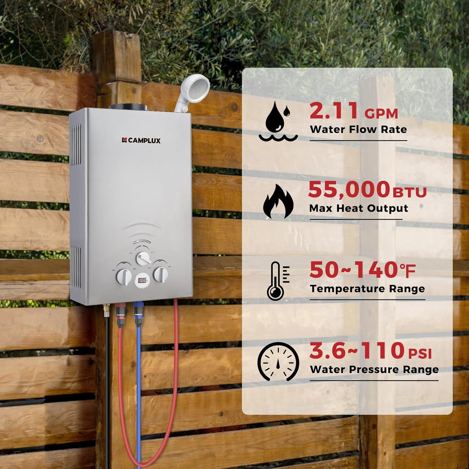 Thumbnail 1 de Camplux Portable Tankless Water Heater 55,000 BTU