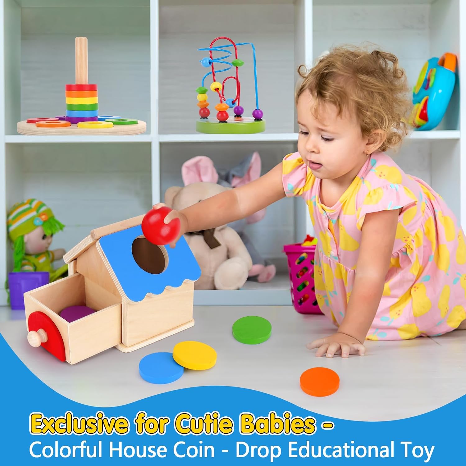 Detalle 2 de KMTJT Montessori Toys for 1 Year Old Toddlers — A Complete Learning Set in Wooden Montessori Style
