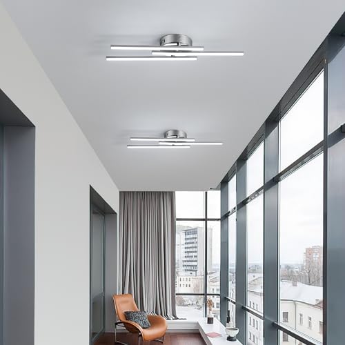 Thumbnail 8 de Comely Plafoniera LED Soffitto 18W – Bianco Freddo 6500K, design moderno in metallo spazzolato