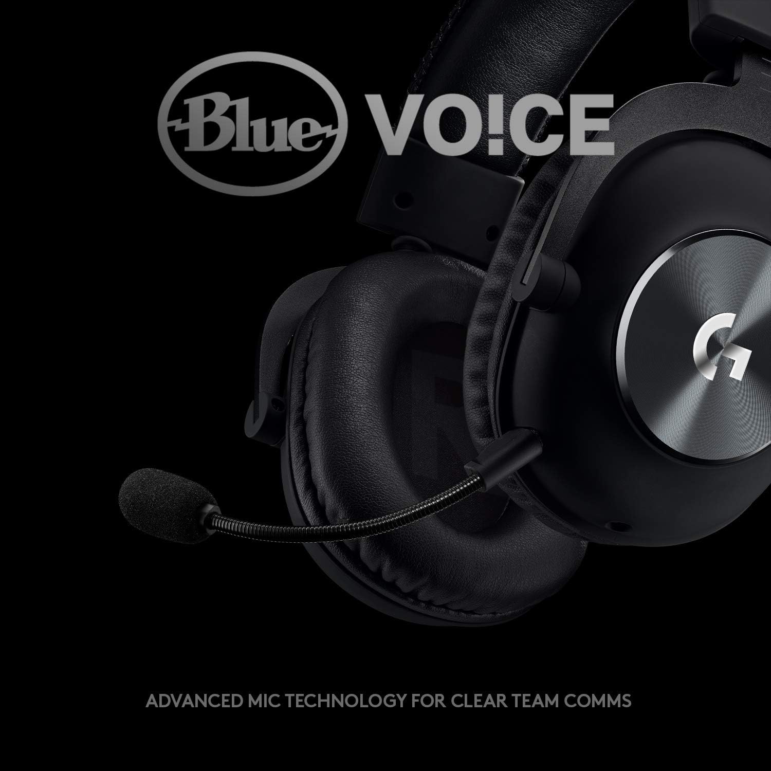 Detalle 2 de Logitech G PRO X 981-000817 Wired Gaming Headset, 50 mm Drivers, Blue VO!CE