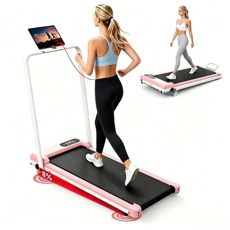 Detalle de HomeFitnessCode Walking Pad, cinta de correr plegable de 2,5 HP con amortiguación