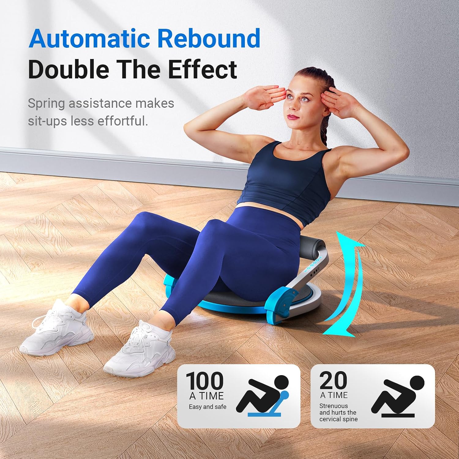 Thumbnail 4 de MERACH Ab Machine automatic rebound sit-up crunch machine with 3 resistance levels