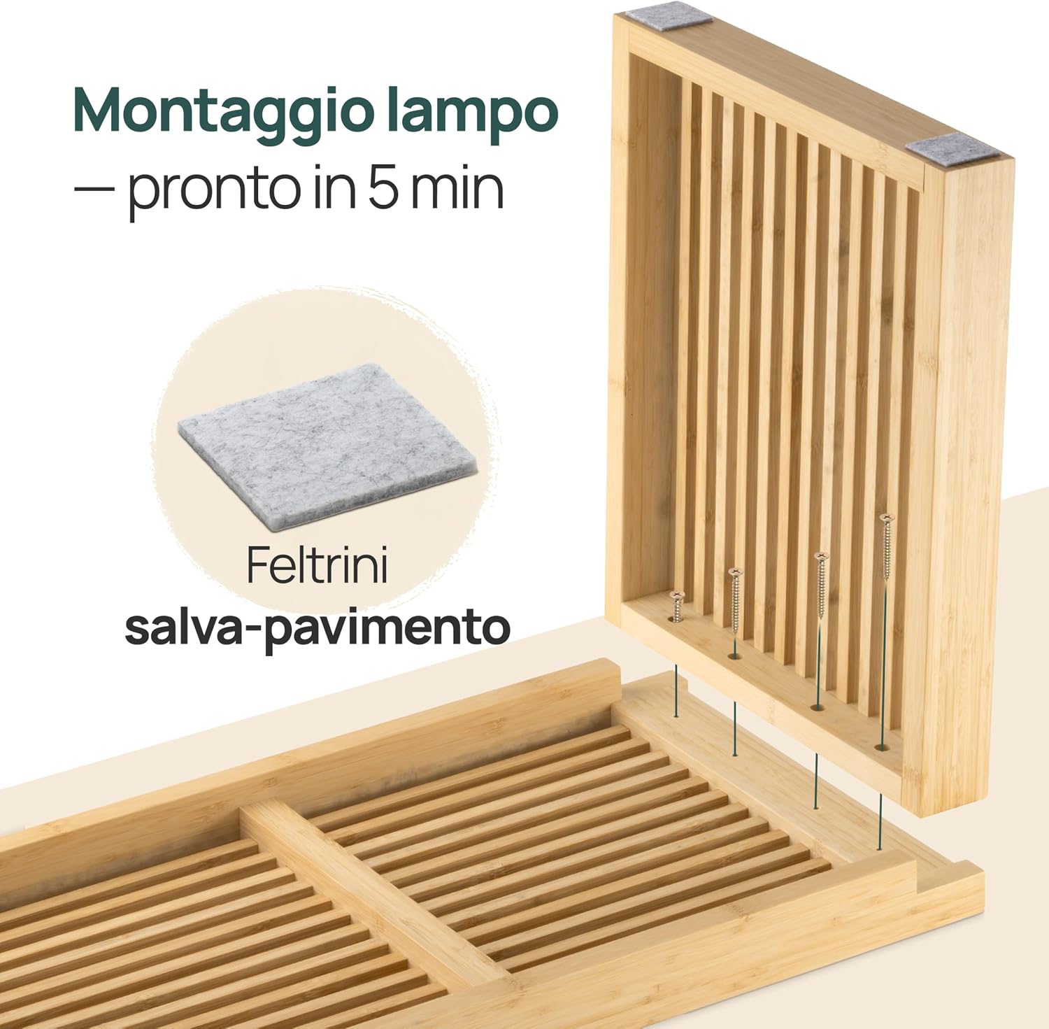 Detalle 2 de Bambù Panca 90 x 33 x 43 cm panca in legno