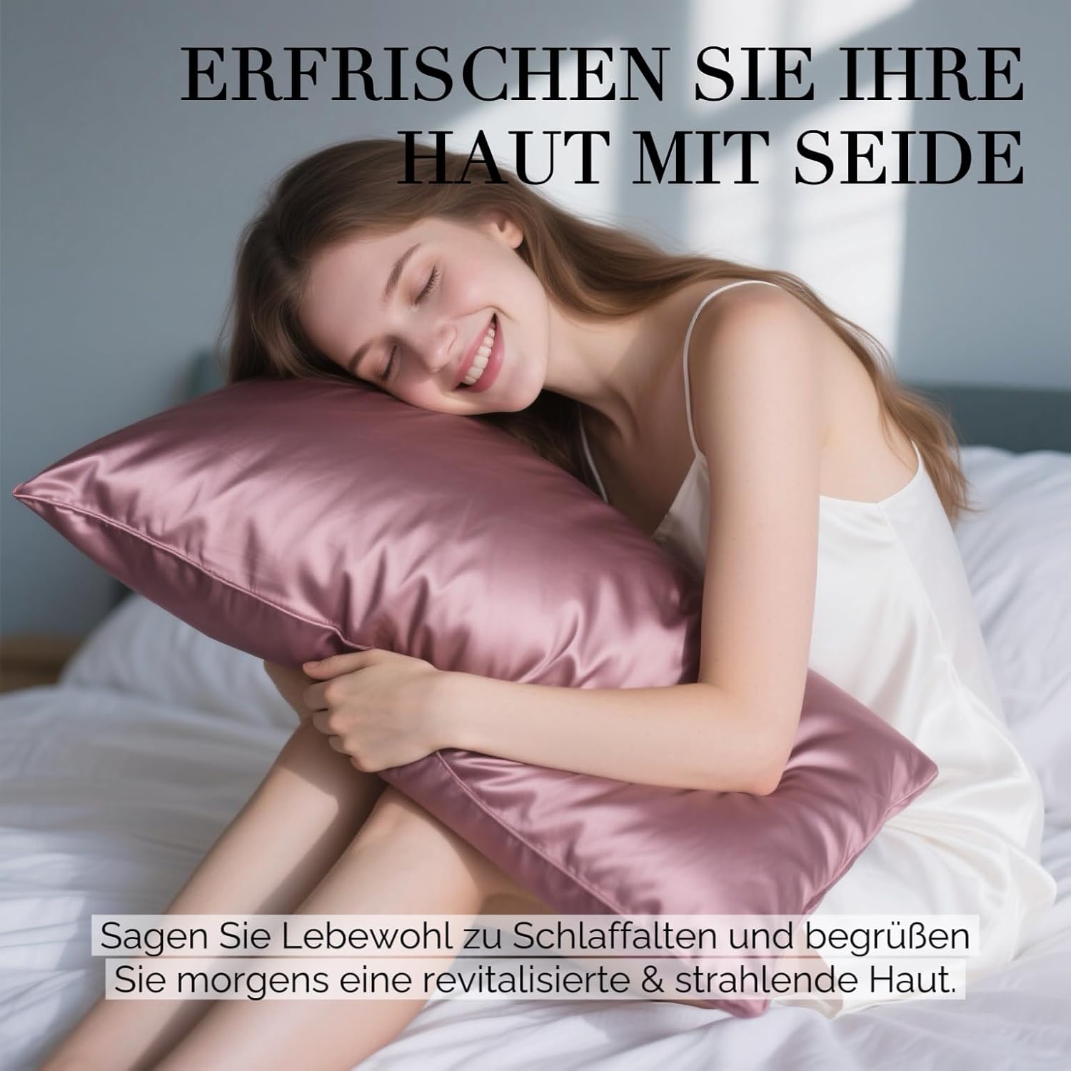Detalle 2 de Ravmix 2er Set Seidenkissenbezug 40x80