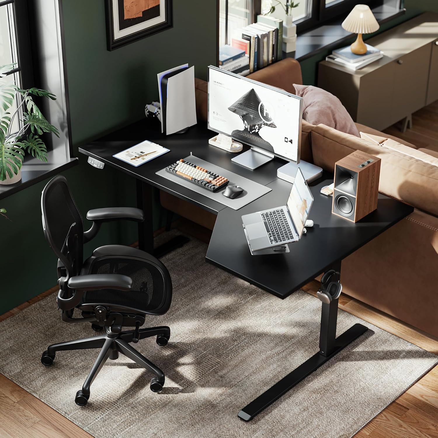 Thumbnail 1 de Agilestic Electric Standing Desk L-Shaped 55"