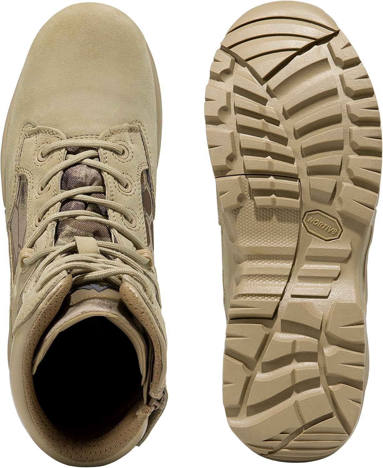 Thumbnail 6 de NORTIV 8 Men's Tactical Work Boots with YKK Side Zip and Leather Upper