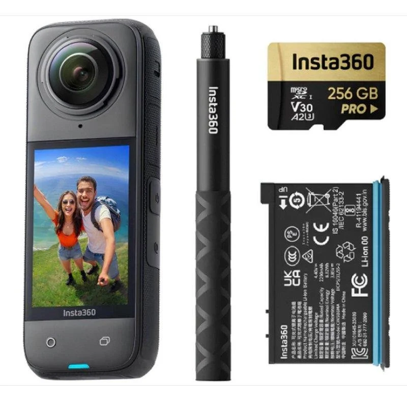 Detalle de Insta360 X4 Adventure Bundle: Cámara 360° para Deportes con 8K y Estabilización Avanzada