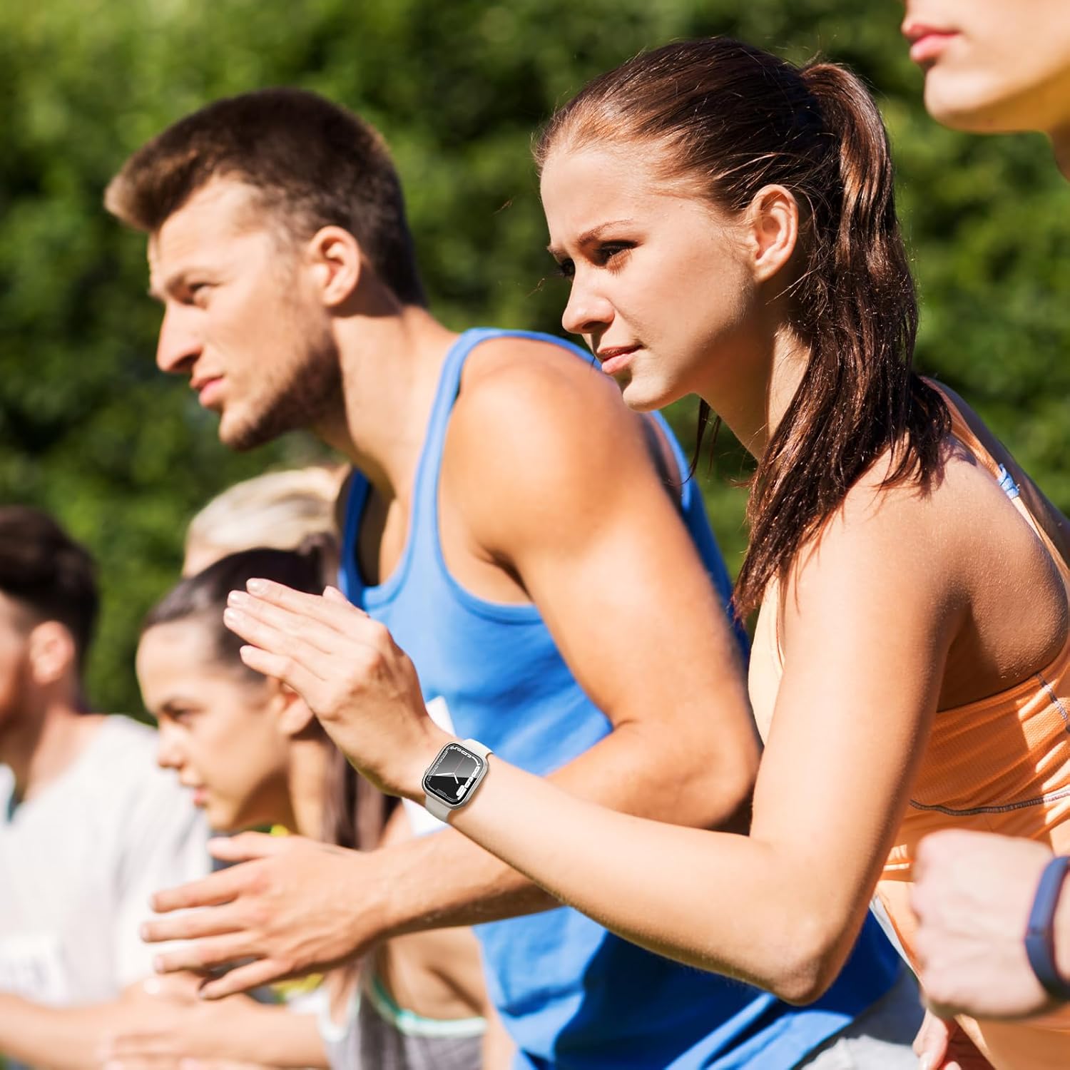 Thumbnail 5 de Zumyzu Waterproof Privacy Case for Apple Watch 42mm (Black) with Anti-Peep Screen Protector