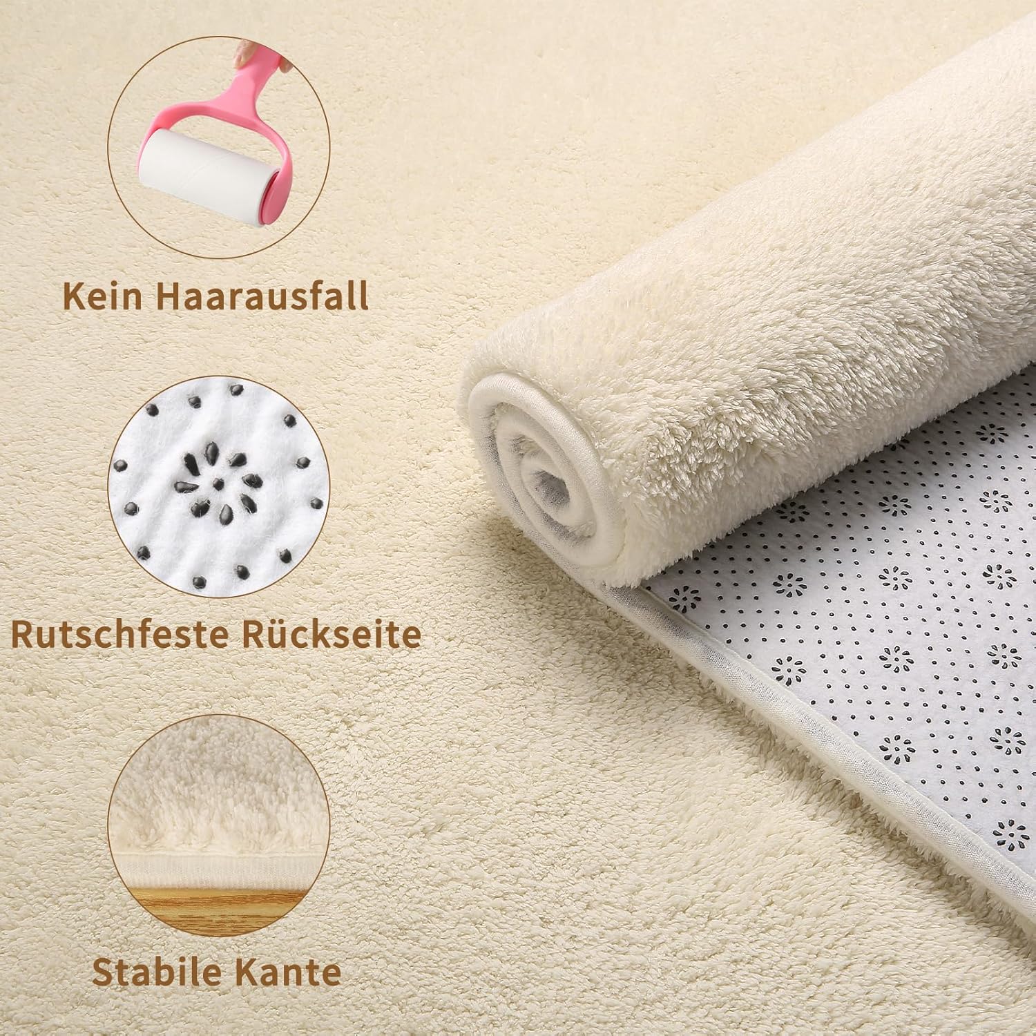 Thumbnail 1 de Sour Lemon Teppich Wohnzimmer 160x230 – Flauschiger, waschbarer Kurzflor-Teppich für Familie und Kinderzimmer