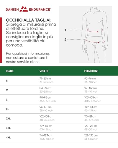 Detalle de DANISH ENDURANCE Boxer Uomo Americani, Blu/Grigio Misto, 4 o 6 Pairs, XL