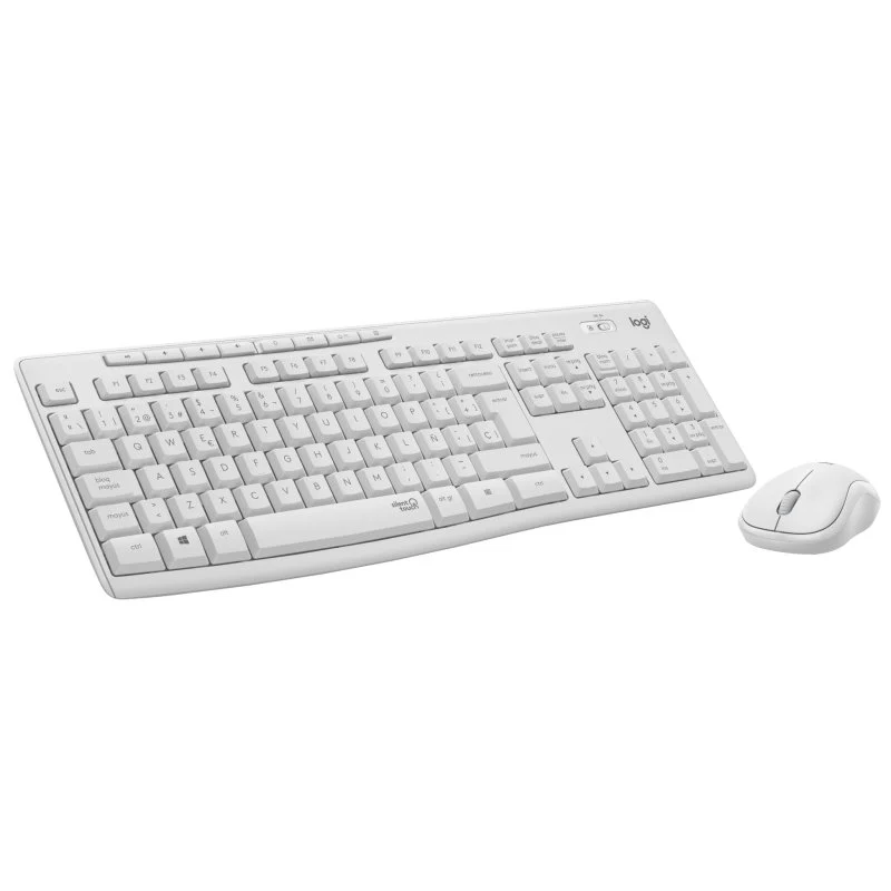 Detalle de Logitech MK295 Combo teclado y ratón inalámbricos blanco crudo 🖱