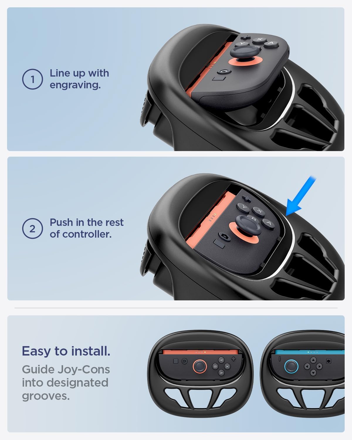 Thumbnail 5 de Spigen Volante Joycon 2 Controller Handle NS101 per Nintendo Switch 2 Joy-Con (2025) Nero