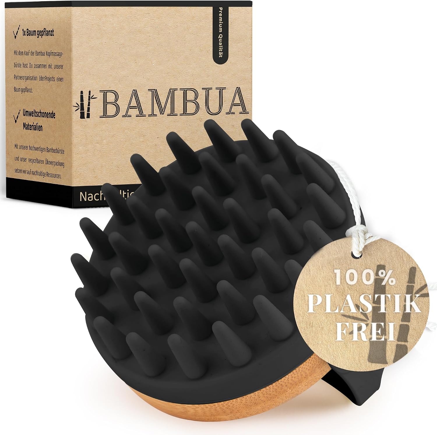 Detalle de BAMBUA Kopfhaut Massagebürste