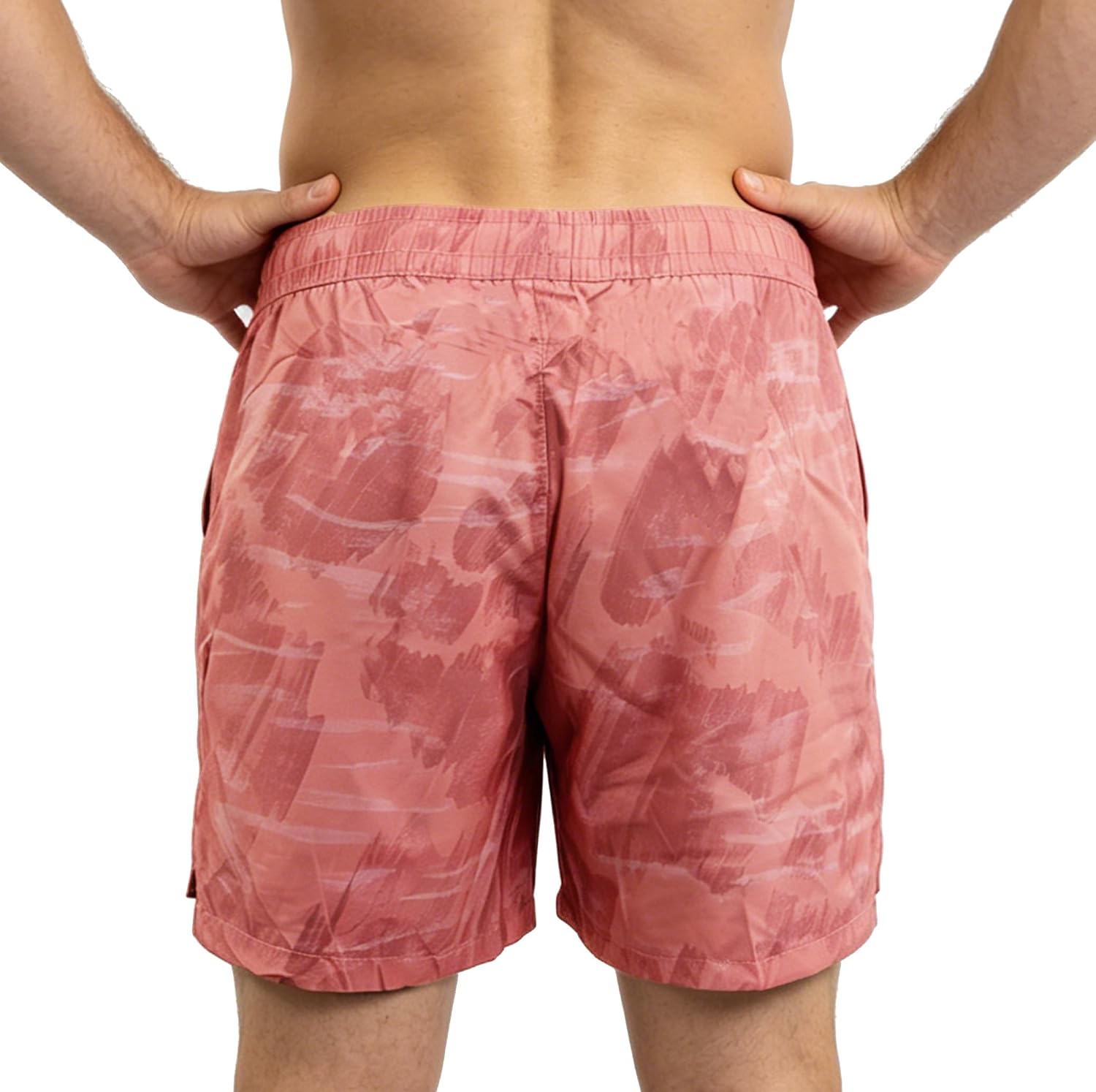 Detalle de HomDesk Men's Hawaiian Swim Trunks, 6-Inch Inseam, Quick-Dry 2-in-1