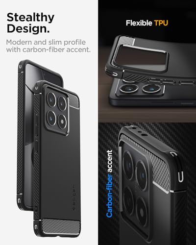 Thumbnail 3 de Coque Spigen Rugged Armor pour Xiaomi 14T, fibre de carbone 🚀