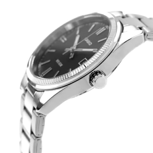 Detalle de Casio Collection, reloj analógico de cuarzo unisex con acero inoxidable y fecha