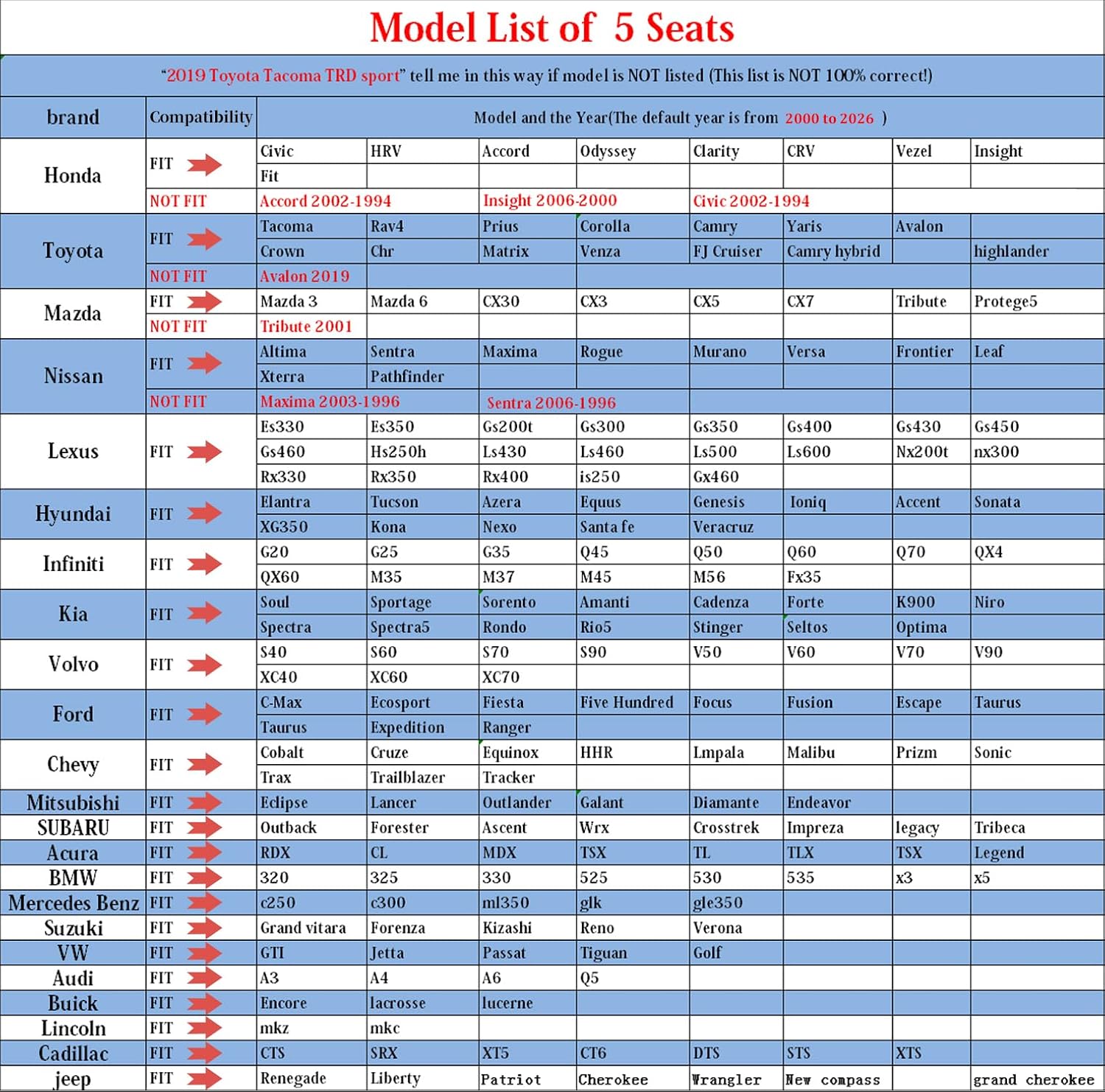 Thumbnail 5 de Aierxuan Car Seat Covers Full Set 1