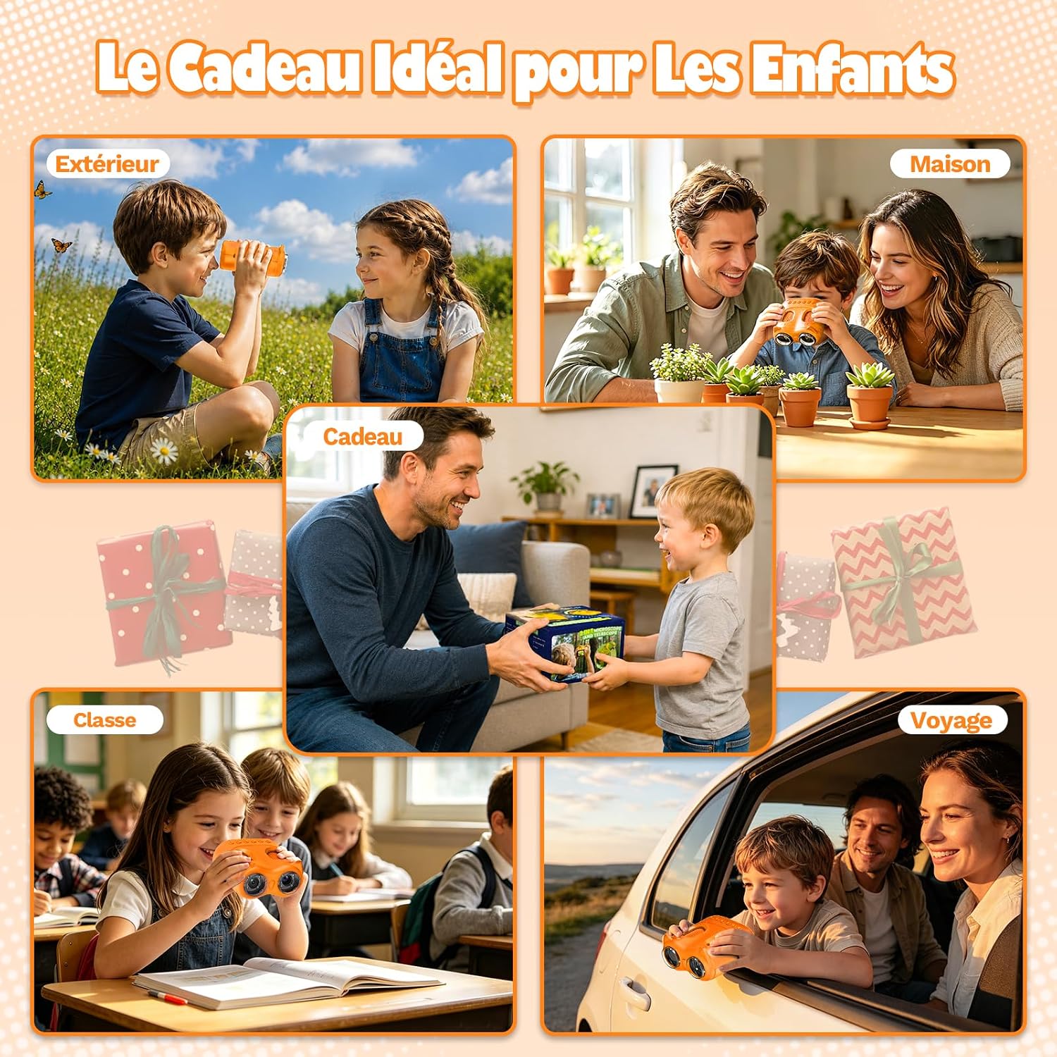 Thumbnail 6 de ASPOVEN 2 en 1 : Microscope et Télescope Numérique pour Enfant – 1000x avec Écran HD 2,0 pouces