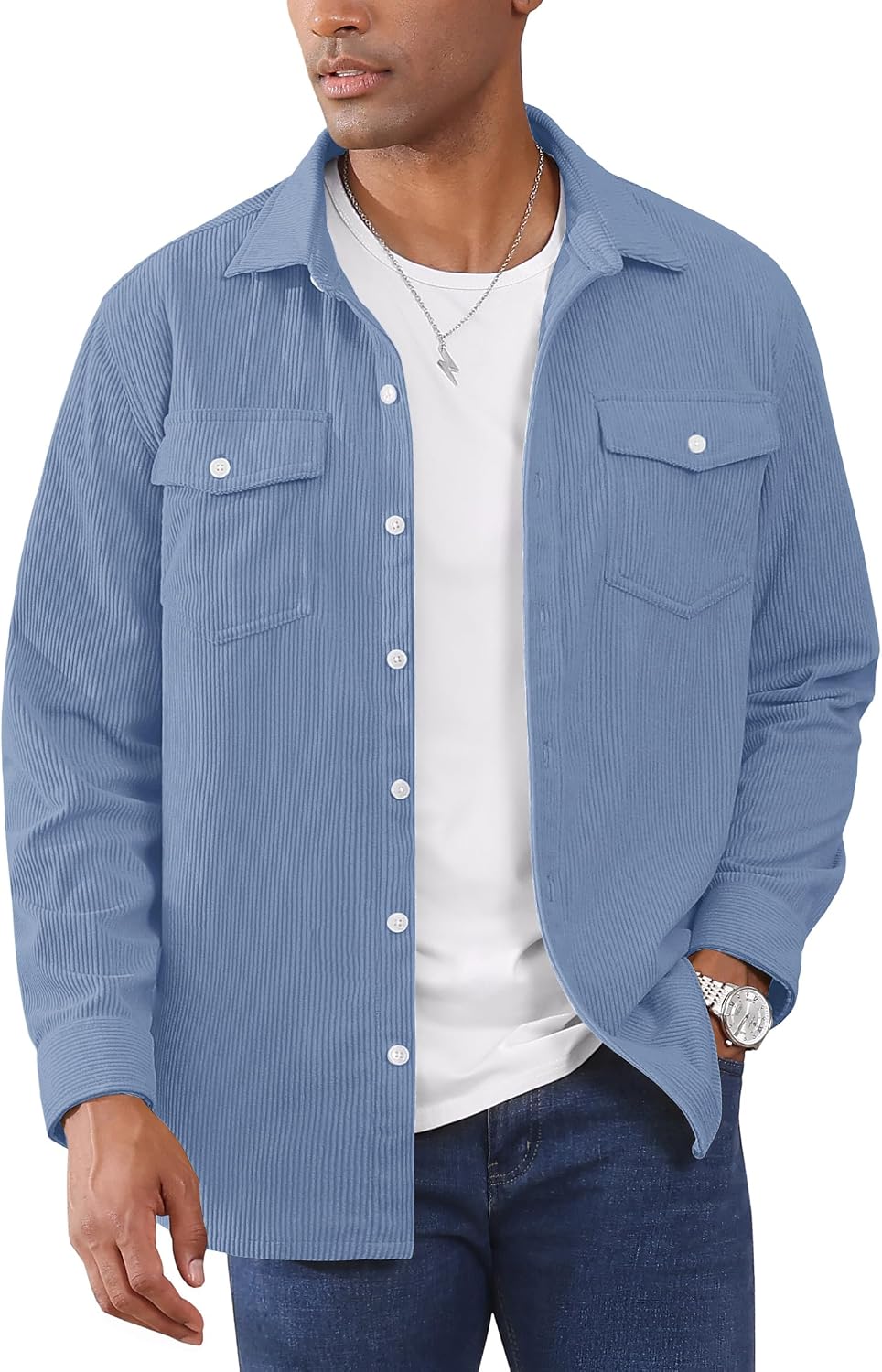 Thumbnail 6 de EKLENTSON corduroy shacket jacket