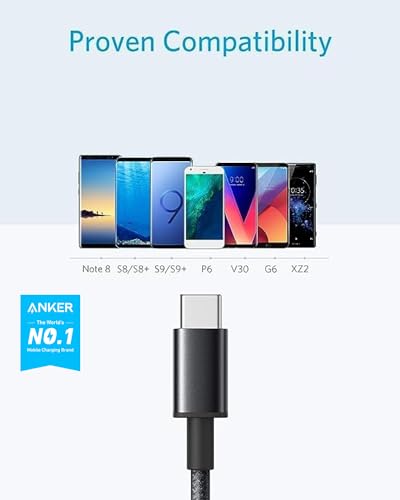 Detalle 2 de Anker USB C Charger Cable 2-Pack (10 ft) – USB-A to USB-C, Braided, 3 m