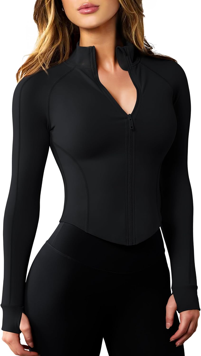 Detalle de AVGO Women's Workout Jacket Lightweight Cropped