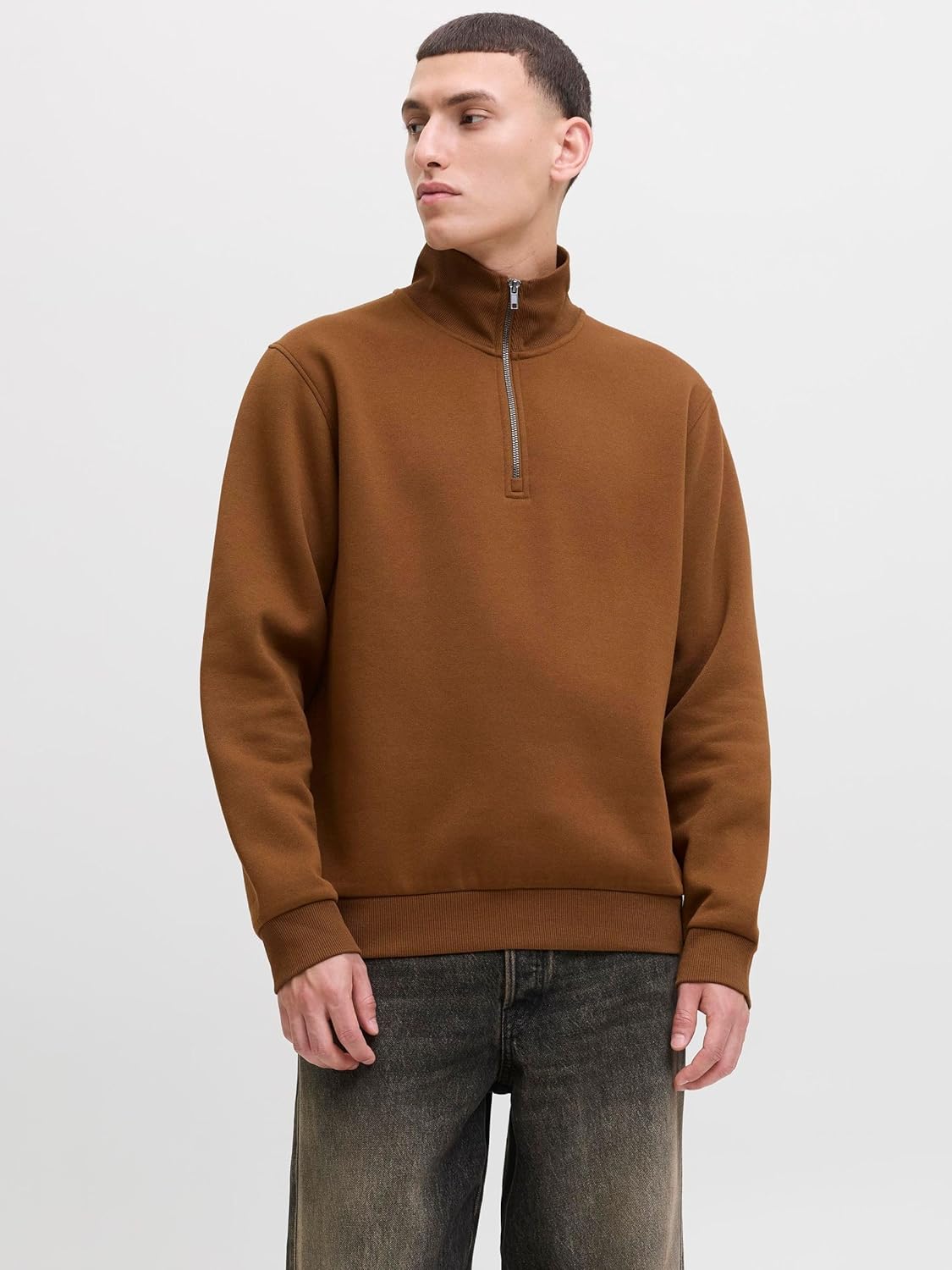 Detalle 2 de JACK & JONES Sweat Demi-fermeture 61% polyester