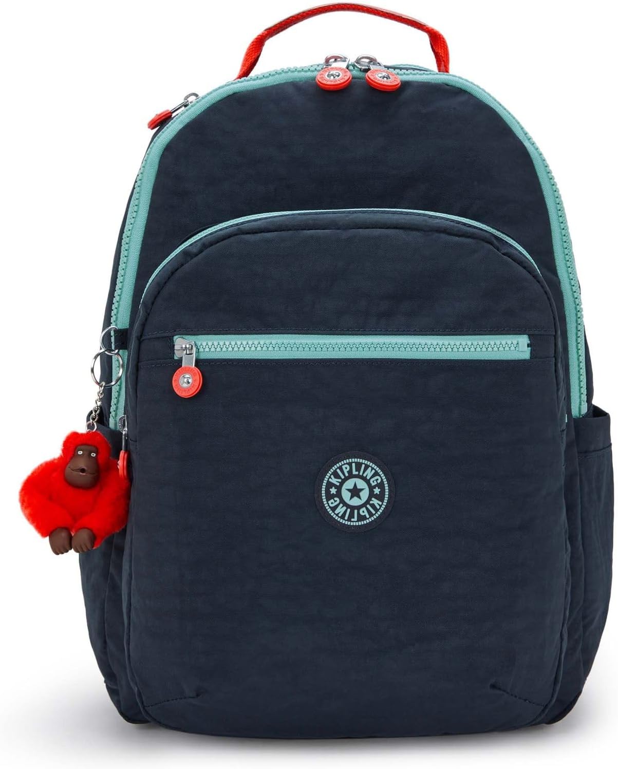 Detalle de Kipling Seoul Großer Rucksack Cosmo Blue C – robuster Allround-Backpack mit Laptopfach