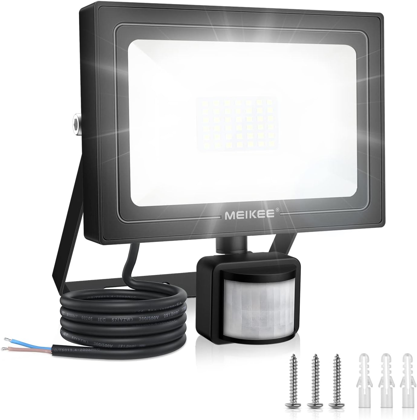 Detalle de MEIKEE FLB035 reflektor LED 35 W z czujnikiem ruchu, 3000 lm, IP66
