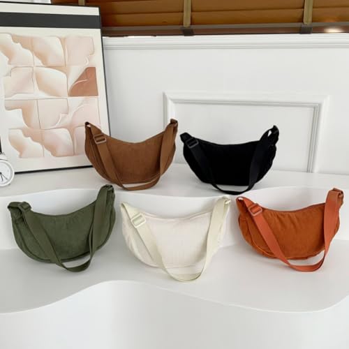 Thumbnail 6 de Aucuu bolso bandolera para mujer de media luna impermeable (nailon) en marrón