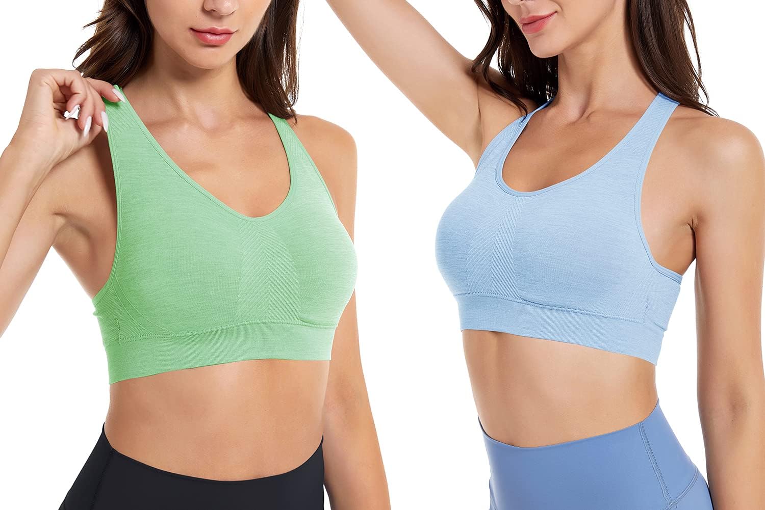Detalle de SEGRILA Women’s Sports Bras Multipack: Padded Racerback for Light to Medium Impact Workouts