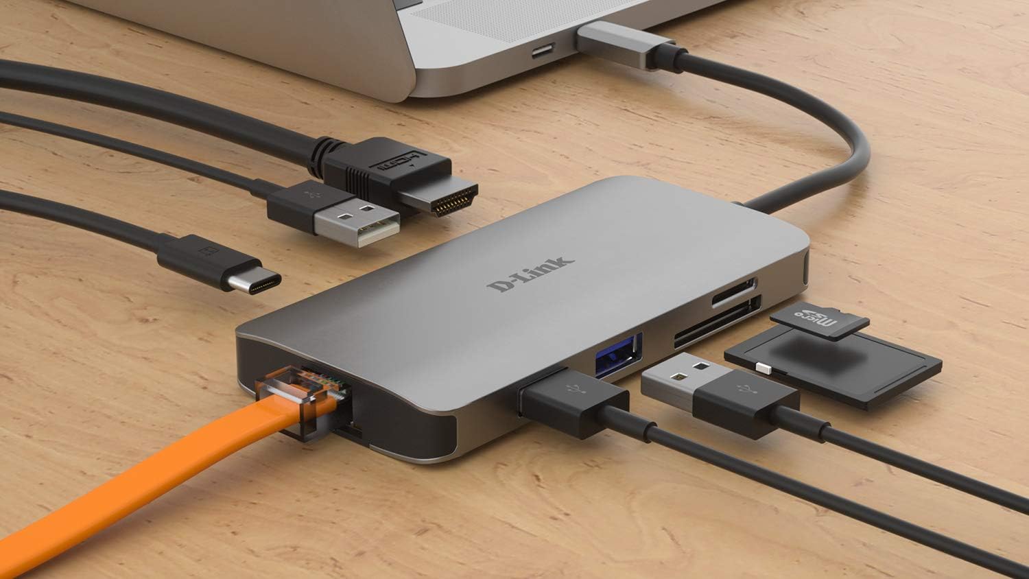 Detalle 2 de D-Link DUB-M810 8-in-1 USB-C Hub with Power Delivery and 4K HDMI
