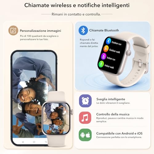 Thumbnail 3 de AOYBWK Smartwatch Uomo Donna 1.85": fitness completo, notifiche e chiamate Bluetooth