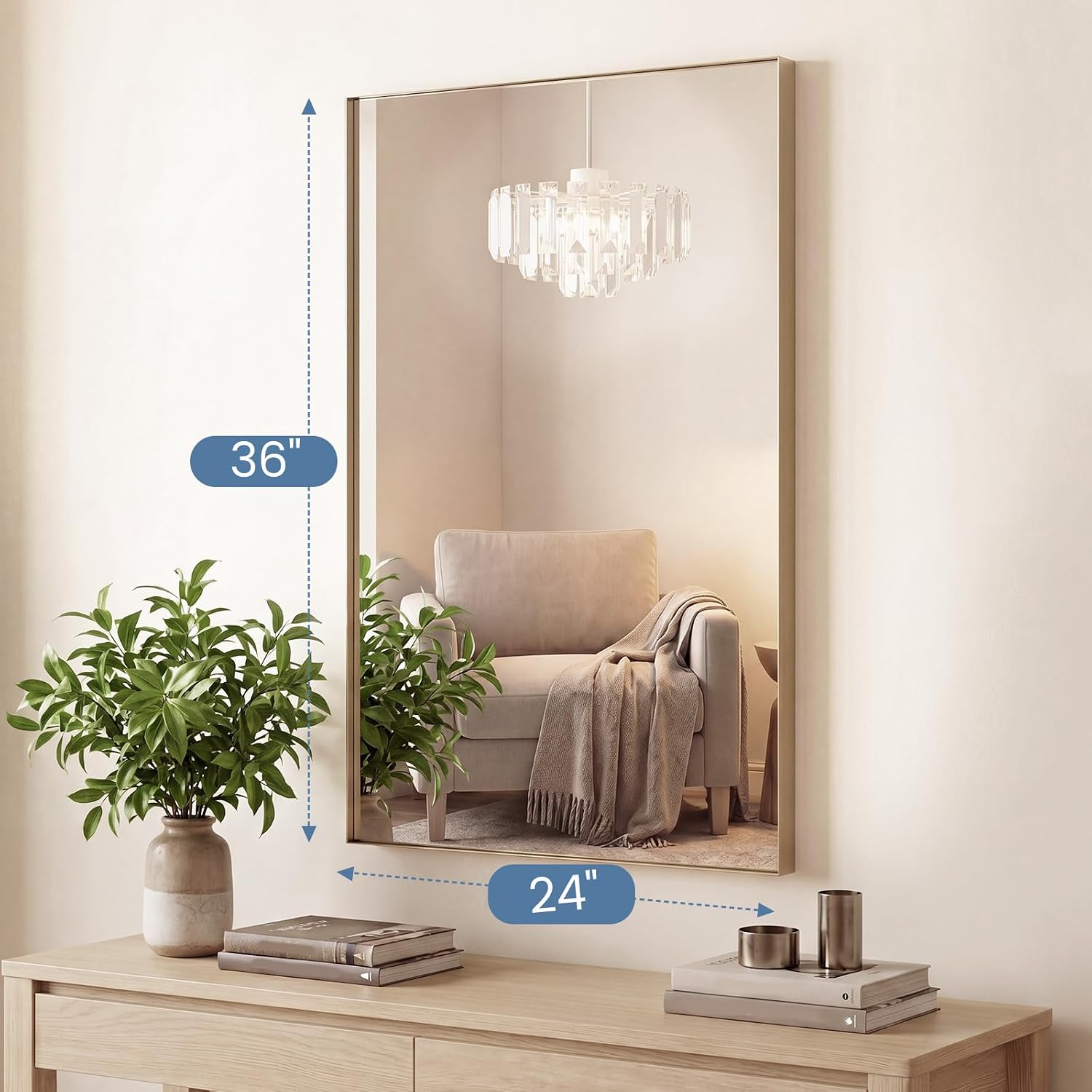 Thumbnail 1 de DUMOS Wall Mirror 24" x 36