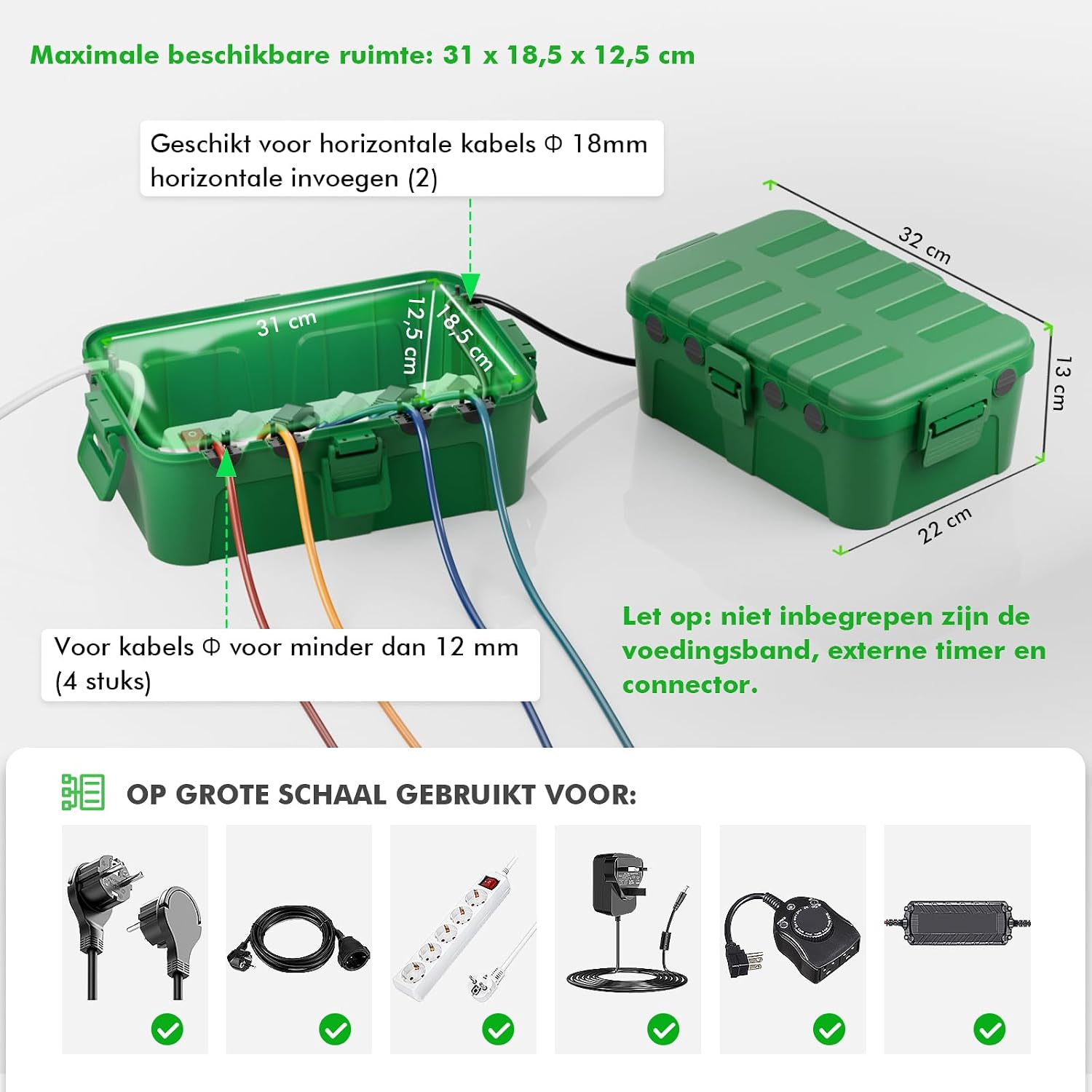 Detalle 2 de Restmo 96f9a7f9-426a-4af2-8f26-848d38d2a8e9 stekkerbeschermdoos IP54, 6 kabelingangen