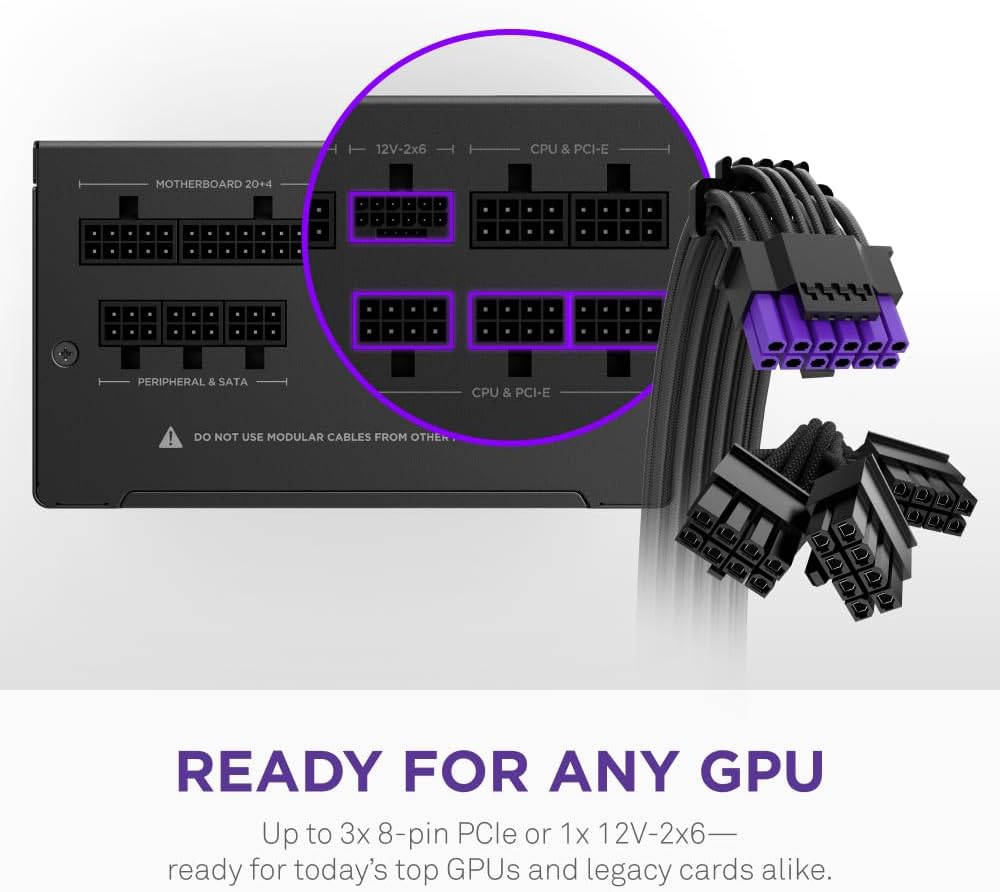 Thumbnail 3 de NZXT C1000 Gold Core: 1000W ATX 3.1 Power Supply