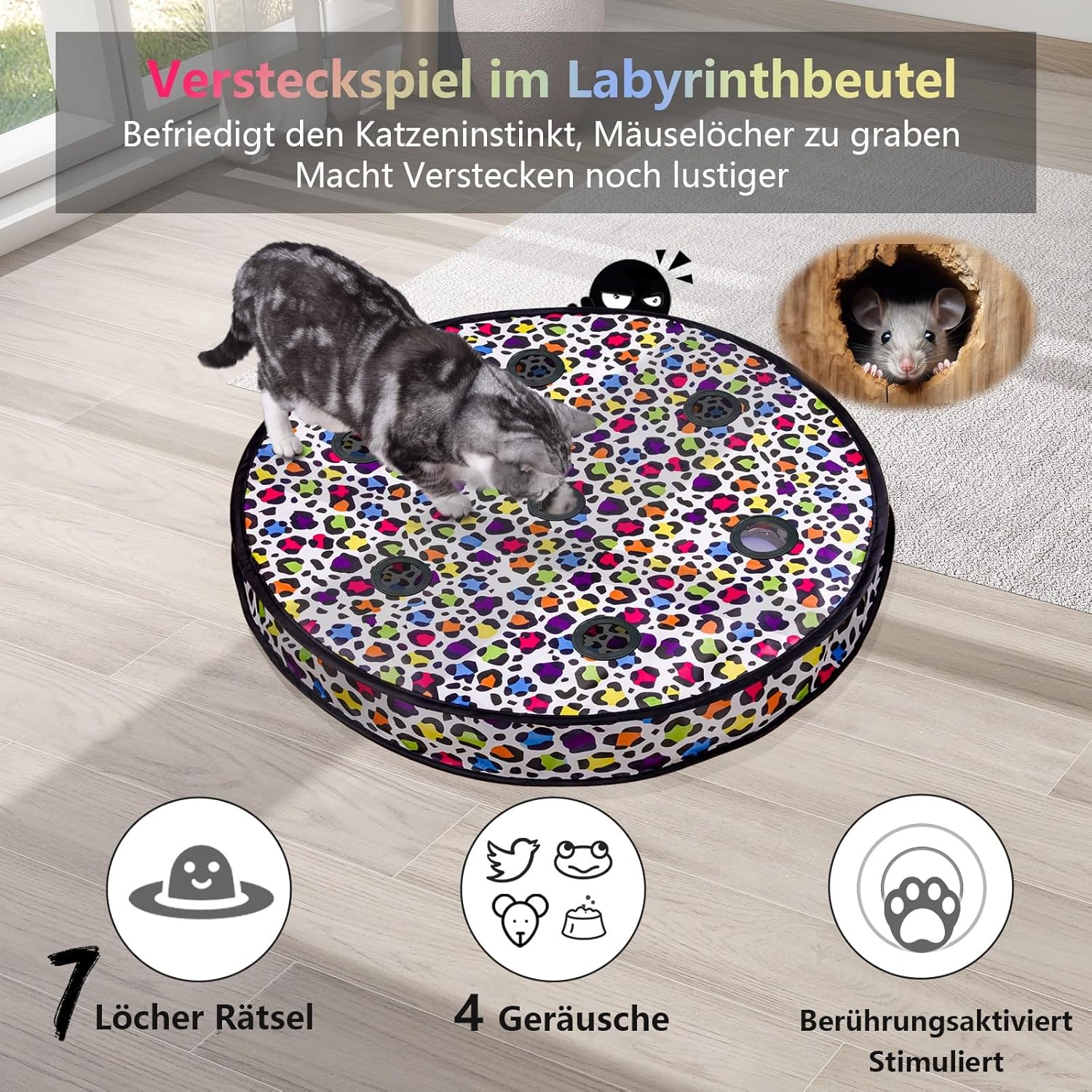 Detalle de GoldenSun Schnellrollball Katzenspielzeug