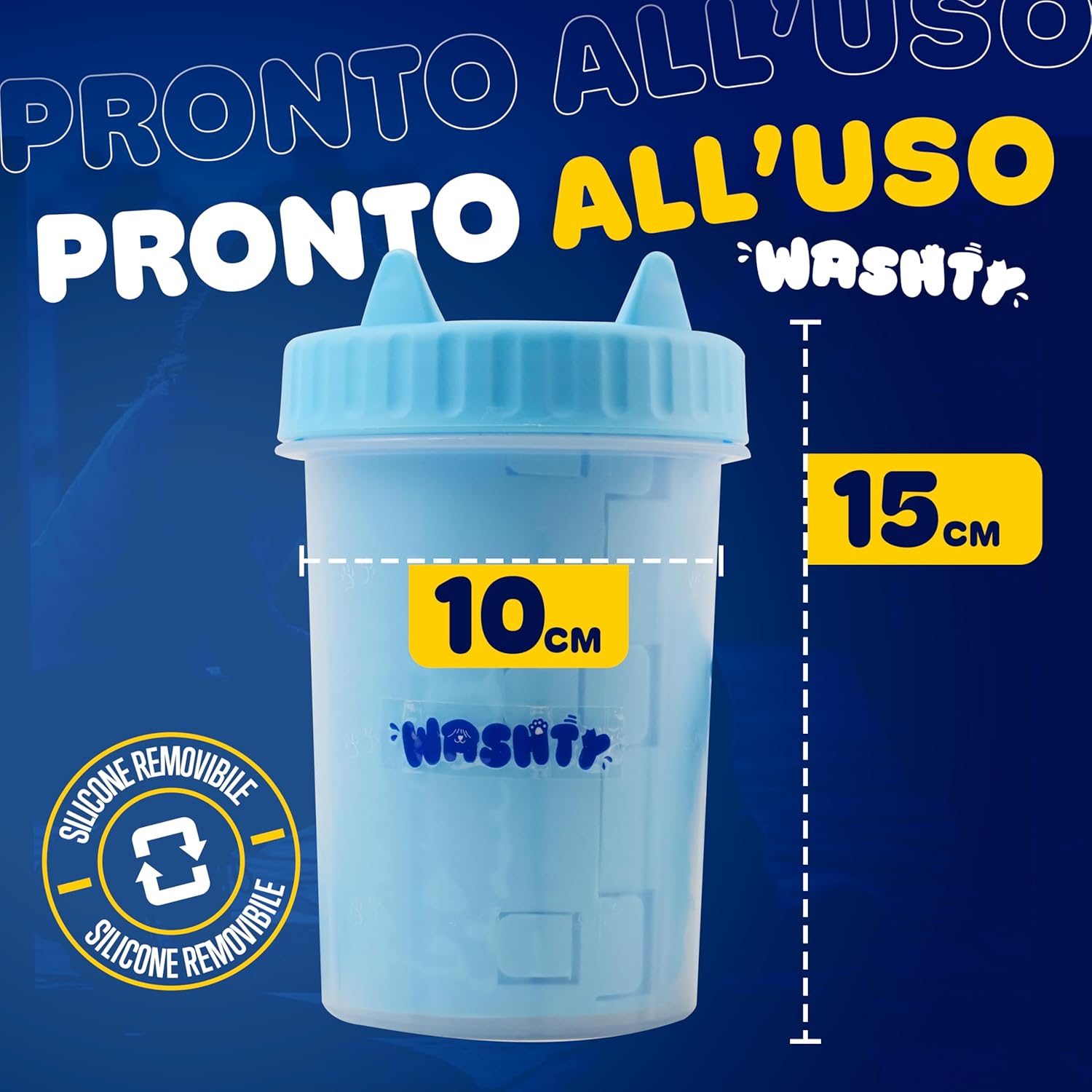 Detalle 2 de Pulisci Zampe Cane in Silicone Morbido e PP Lavabile – Pulizia rapida e delicata per tutte le taglie