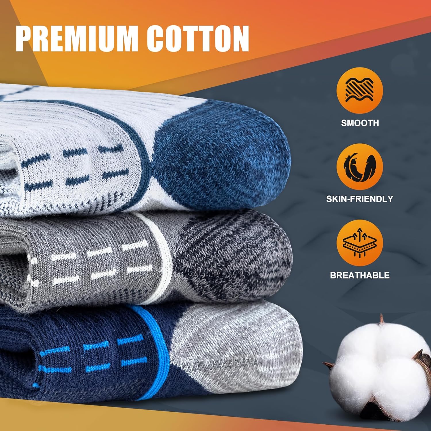 Thumbnail 2 de Circorld Mens Sports Socks Cushioned Comfort