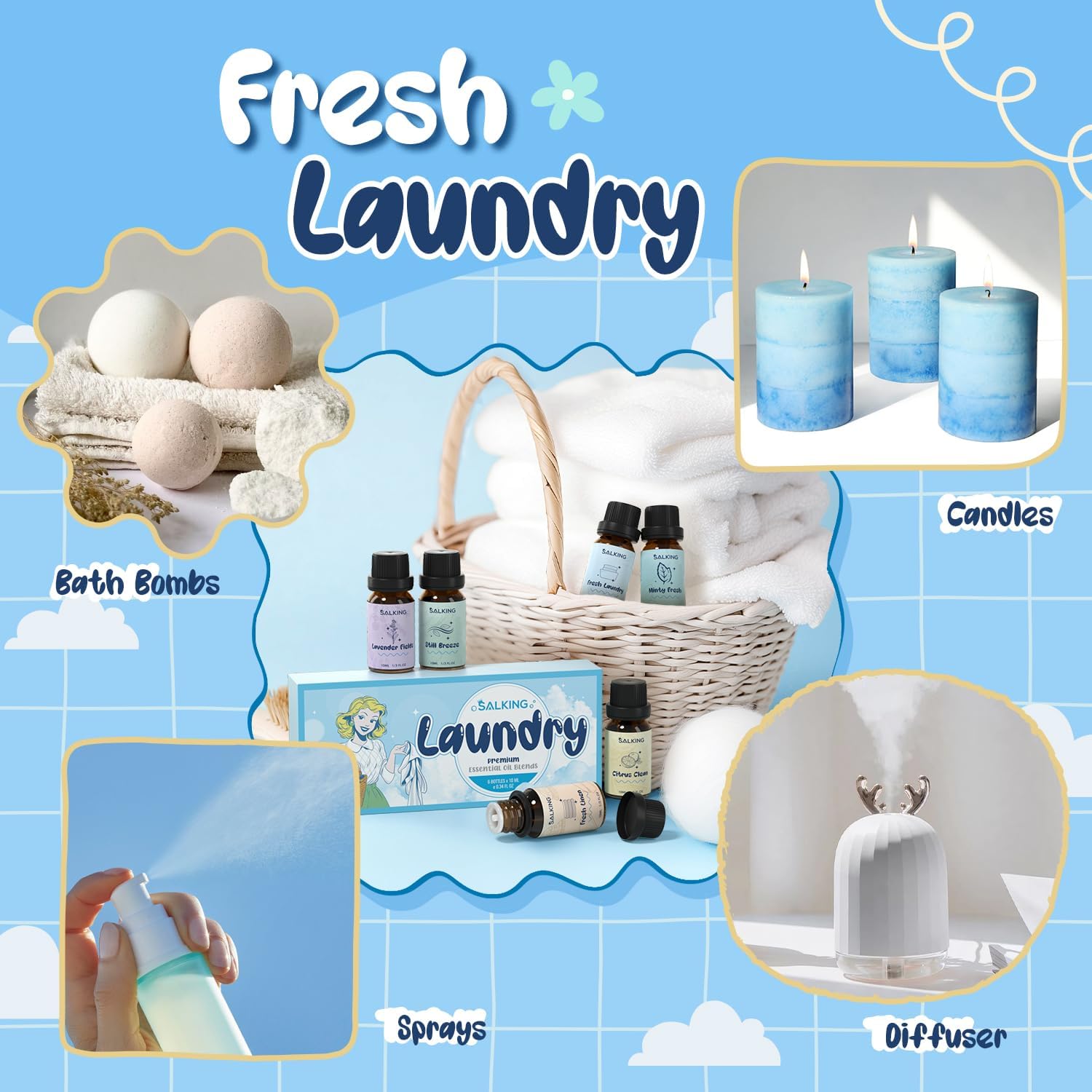 Thumbnail 6 de SALKING Laundry Fragrance Oils: Premium Essential Oil Set for Diffusers and Laundry