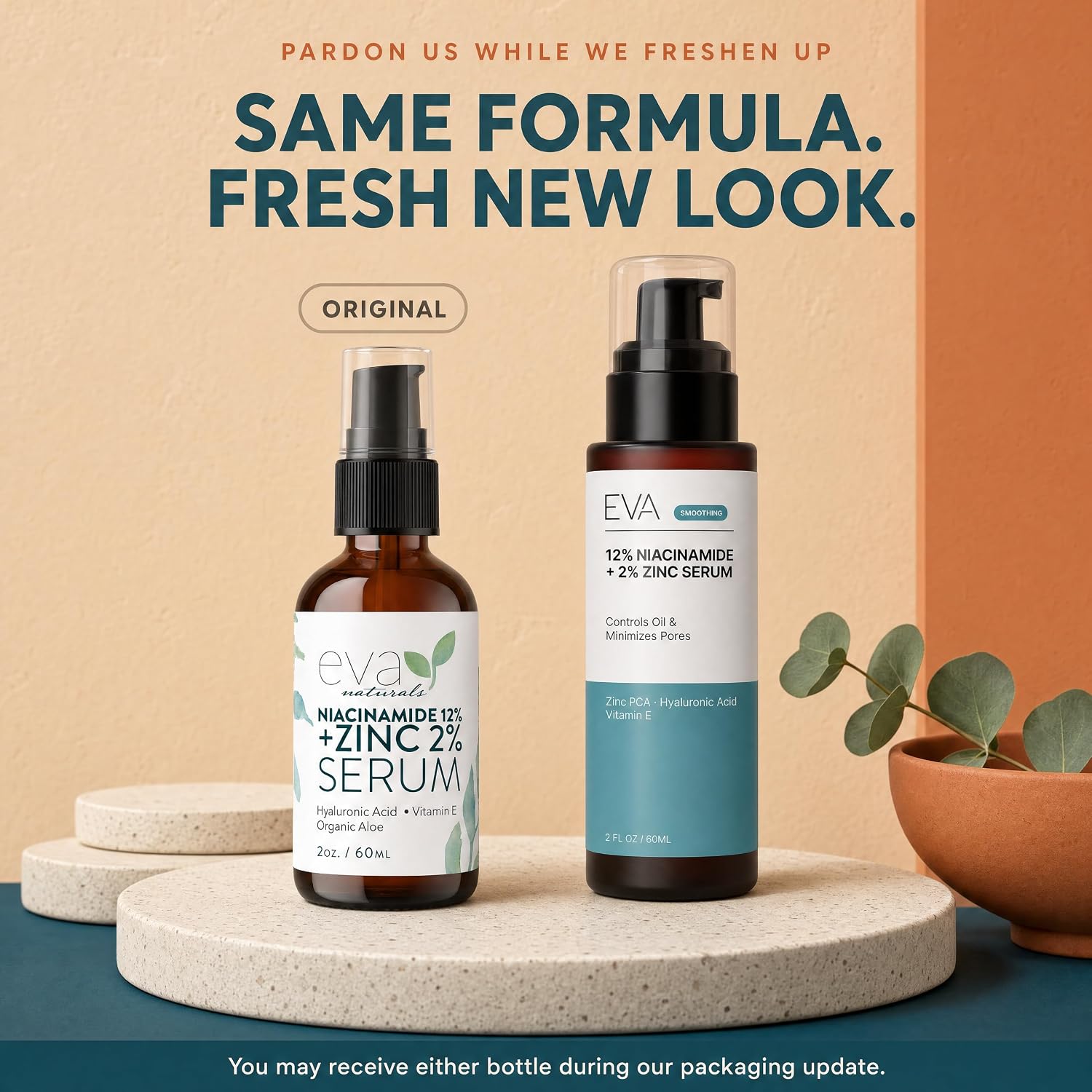 Detalle 2 de Eva Naturals Niacinamide 12% + Zinc Serum (2 Pack) for Dark Spots, Pores & Redness